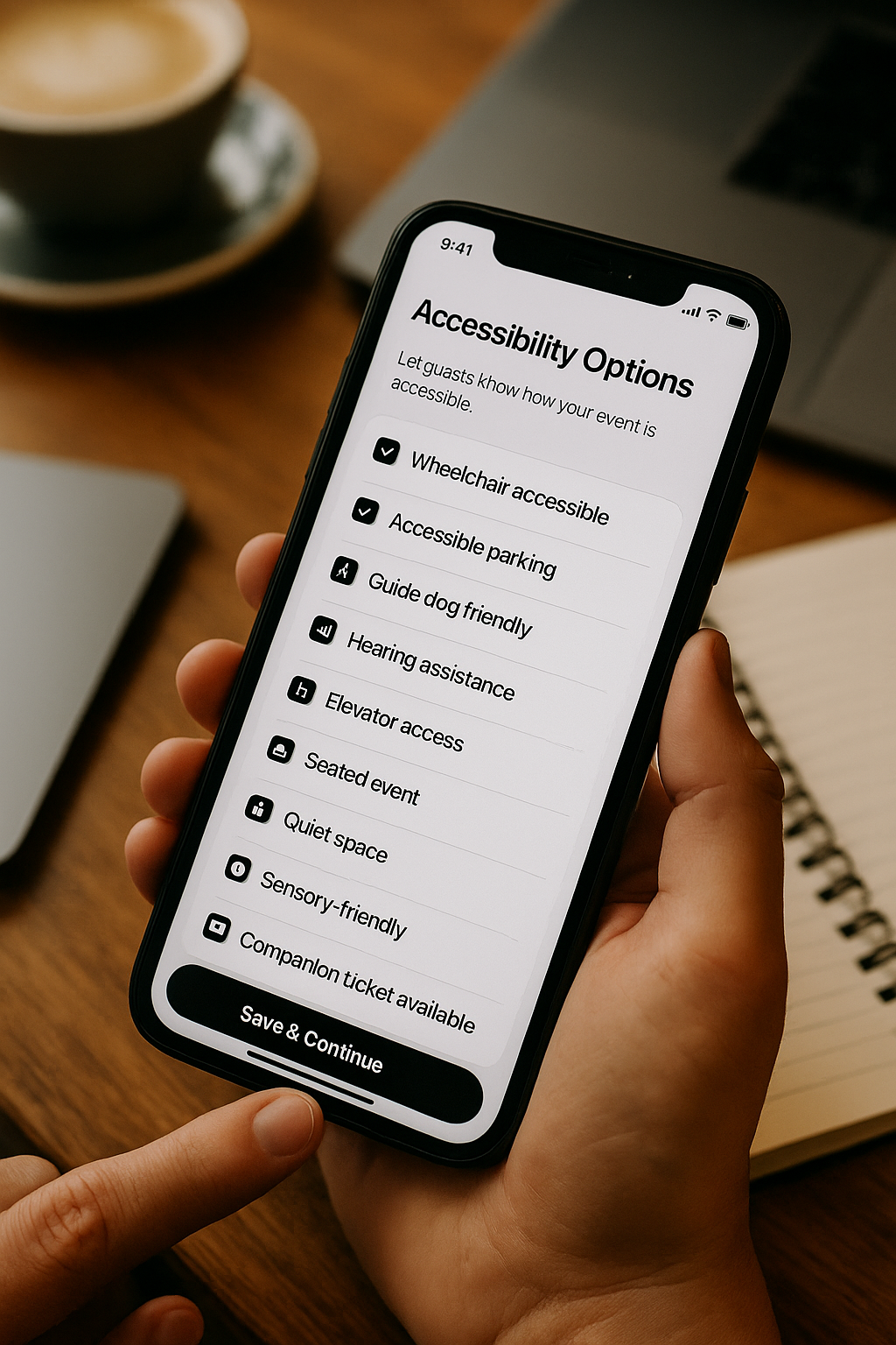 Illustration of accessible venues and diverse fans using FOMOFix